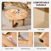 NicBex 33.5 Inch Round Coffee Table with Artificial Rattan Decorations,Center Table for Living Room,Bedroom - 4 of 4