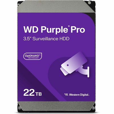 Western Digital 22TB WD Purple Pro Internal HDD - 3.5" SATA Drive - WD221PURP