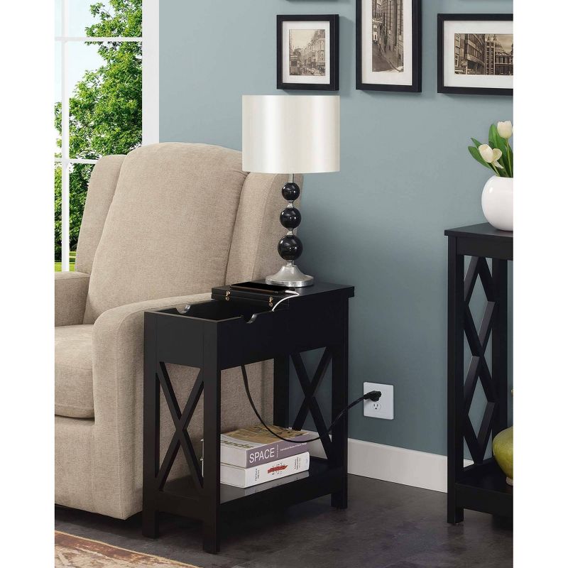 Oxford Flip Top End Table with Charging Station - Breighton Home, 4 of 10