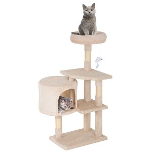 FDW 37 Inch Cat Tree Cat Tower Tall with Scratching Posts Cozy Condo Multi-Level Furniture Activity Center Cat Furniture for Indoor Cats - 1 of 4