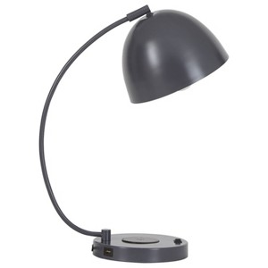 Austbeck Desk Lamp Gray - Signature Design by Ashley: Metallic Finish, Adjustable Neck, USB Port, UL Listed - 1 of 4