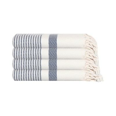 Olive & Linen Pixel Turkish Hand / Kitchen Towel Bundle