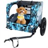 COWLOWN Orange Outdoor Heavy Duty Collapsible Pet Bike Trailer with Universal Hitch, Foldable Dog/Cargo Carrier Cart for Bicycles - 2 of 4