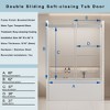 NicBex Shower Door 56-60 in. W x 62 in. H Frameless Double Bypass Tub Sliding Shower Door with Soft-closing, Brushed Nickel - 4 of 4