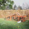 PawHut Large Wooden Rabbit Hutch Bunny Hutch Small Animal Habitat Enclosure Outdoor Run and Lockable Doors - 2 of 4