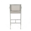 29.50" Barstools with Silver Rust-Proof Aluminum Frame, Grey Mesh, Set of 2 - 2 of 4