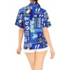 LA LEELA Button Down Shirt Floral Summer Beach Party Colorful Shirt Hawaiian Blouse Short Sleeve Vacation Dress Tee Shirts - 4 of 4