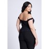 ELOQUII Women's Plus Size Off The Shoulder Button Front Peplum Top - 3 of 4
