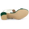 Allegra K Women's Contrast Color Slingback Block High Chunky Heel Sandals - 4 of 4