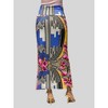 24seven Comfort Apparel Womens Multicolor Floral Print Foldover Waist Maxi Skirt - 3 of 4