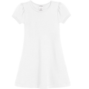 City Threads Girls Soft Cotton Puff Short Sleeve Dress - USA-Made - 1 of 4
