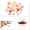 Unique Bargains Women's Fake Flowers Hair Clips Pink White 21 Pcs - 4 of 4