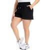 Women's Plus Size Athletic Shorts High Waist Workout Running Lounge Casual Yoga Shorts with Pockets - 3 of 4