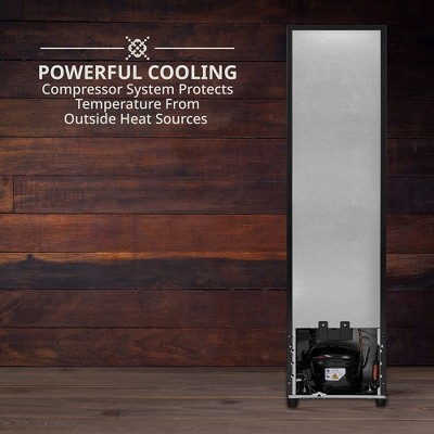 Ivation Black Freestanding 18 Bottle Wine Cooler with Interior Lighting