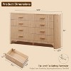 8 Drawer Dresser for Bedroom, 53.9" Wide Drawers with Gold Handles, Curved Profile, Wood Storage Dressers Organizer for Living Room - 3 of 4