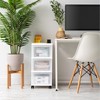 IRIS USA Plastic Rolling Storage Cart with Drawers - 2 of 4