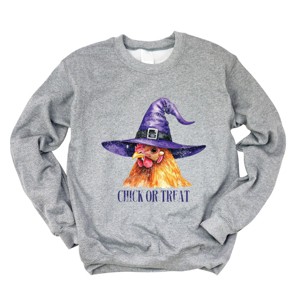 Simply Sage Market Chick Or Treat Watercolor Distressed Sweatshirt - 1 of 4