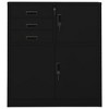 VidaXL Office Cabinet Black 35.4 in.x15.7 in.x40.2 in. Steel - 2 of 4