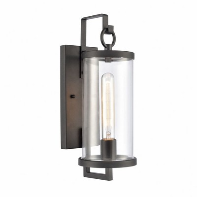 Elk Home Hopkins 1 - Light Wall Light in  Charcoal Black