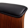 vidaXL Swivel Arm Chair Bent Wood and Faux Leather - 3 of 4