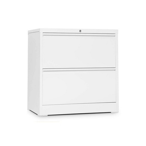 2-Drawer File Cabinet with Lock Hinging Bar Letter and Legal Size - Costway