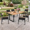 Tangkula Patented 7PCS Patio Garden Dining Set Outdoor Dining Furniture Set w/ Umbrella Hole - 2 of 4