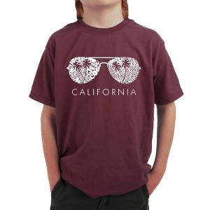 LA Pop Art Boy's Word Art T-shirt - California Shades - 1 of 4