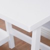 INFURNIC Desks Contemporary Wood Writing Desk with Storage Open Shelves and High Quality Construction, White, 42"*24"*30" - 2 of 4