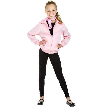 HalloweenCostumes.com Grease Deluxe Pink Ladies Girl's Jacket.