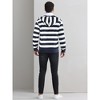 Lars Amadeus Men's Zip Up Long Sleeves Color Block Striped Hoodies - 3 of 4
