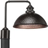 Progress Lighting Englewood 1-Light Outdoor Post Lantern, Steel, Black, Antique Bronze Hammered Shade - image 3 of 4