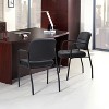 LACOO Faux Leather Guest Chair with Arms Set of 2 - Black - 2 of 4