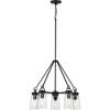 Progress Lighting Stockbrace 5-Light Farmhouse Chandelier, Matte Black, Clear Glass Shade - 2 of 2