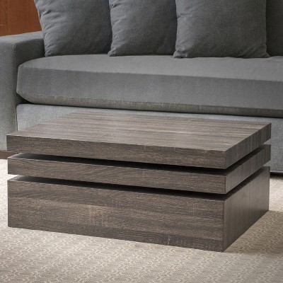 Modern Small Oval/Square Wood Black Oak for living room-Christopher Knight Home