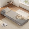 Folding Sofa Bed With Upgraded Pillow, Convertible Sleeper Chair- Modern Comfortable Sofa Bed Linen Fabric - 3 of 4