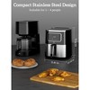 Kitchen Elite Digital Air Fryer Oven, Compact Cooker with 6 Presets and Nonstick Basket for Fast Cooking and Easy Cleanup, 5.28 Quart, Stainless Steel - 2 of 4