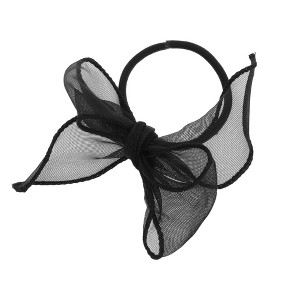 Unique Bargains Grace Solid Bow Ribbon Hair Elastic Band 1 Pc - 1 of 4