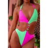Moda Minx Sweet Like Candy 'Watermelon Fizz' Contrast Crystal Front Swimsuit - 4 of 4