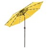 Sonkuki Patio 9FT LED Market Umbrellas With Solar Lights, Table Umbrella for Patio and Outdoor With Tilt Button for Deck and Pool - 2 of 4