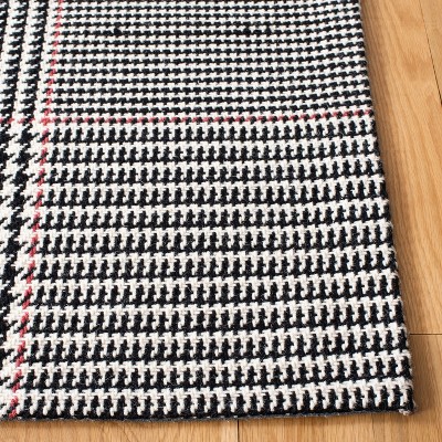Elegant Marbella Black Wool 8' x 10' Hand Woven Area Rug