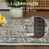 Vintage Medallion Washable Rug - Stain-Resistant, Non-Slip, Low-Pile, Easy-Clean Indoor Carpet for Dining Room or Office - 4 of 4