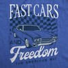Mens Funny T Shirts Fast Cars And Freedom Sarcastic Patriotic Graphic Novelty Tee For Men - Crazy Dog Men's T Shirt - 2 of 4