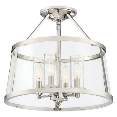 Quoizel Lighting Barlow 4 - Light Semi-Flush Mount in  Polished Nickel