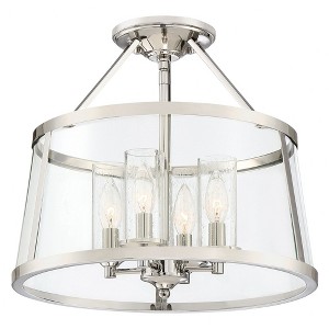 Quoizel Lighting Barlow 4 - Light Semi-Flush Mount in  Polished Nickel - 1 of 4