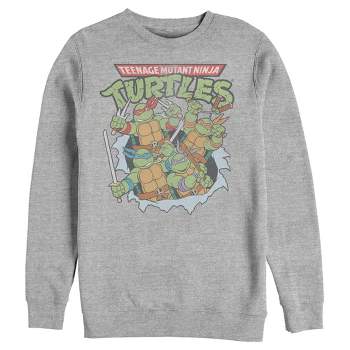 Men's Teenage Mutant Ninja Turtles Distressed Team in Action Sweatshirt