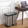 COZONY Dual Compartment Trash Can, Stainless Steel Step Bin with Two Separate Sections for Kitchen and Office - 3 of 4