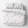 Pointehaven 180 GSM Brushed Soft Cotton Heavy Weight Flannel Printed Oversized Duvet Set - 3 of 4