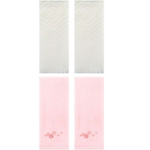 REGALWOVEN 4 Pcs Bathroom Home Decor Cotton Soft Absorbent Hand Towel 13" x 29" - 1 of 4