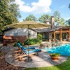 Yescom 9FT UV50+ OLEFIN Outdoor Patio Umbrella with Base Crank Tilt Fade Resistant for Garden Beach Pool Deck Market Porch Backyard Cafe,Tan - 2 of 4