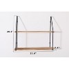 TIRAMISUBEST Floating Shelf with Metal Brackets, Wall Mounted Rustic Wood Wall Storage, Photo Frames, Collectibles, and Much More - 3 of 4